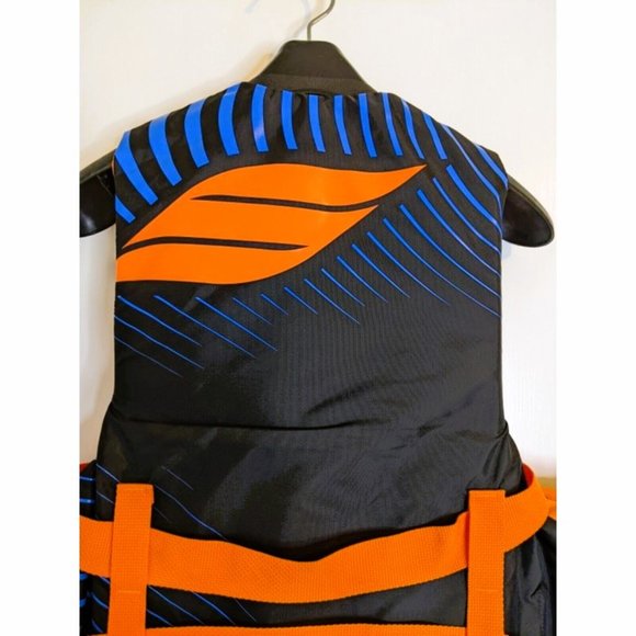 Slippery Hydro S13 Life Vest Watercraft Black Orange Blue Size Super XL NEW - Picture 4 of 8